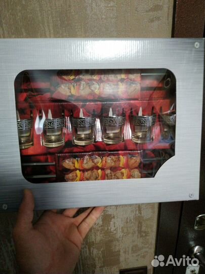 Набор стопок и шампуров Гусь Хрустальный 12пр