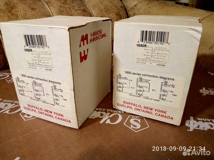 Трансформаторы Выходные Hammond 1650R PP 100 w