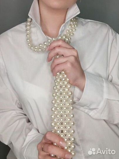 Галстук из бусин