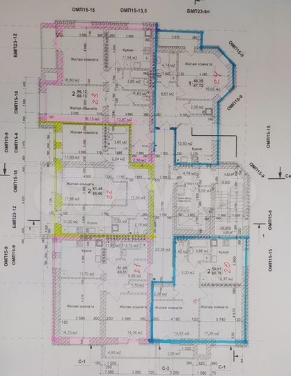 2-к. квартира, 64,1 м², 5/8 эт.