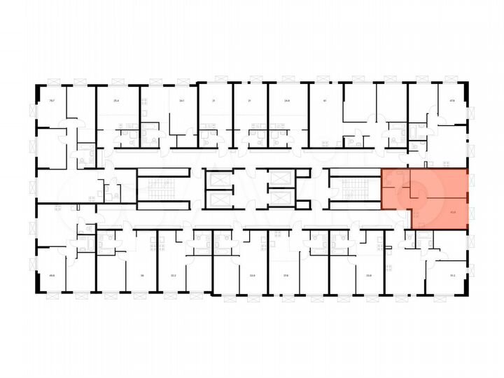 1-к. квартира, 43,9 м², 17/24 эт.