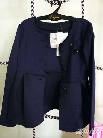 Пиджак школьный для девочки 122-134