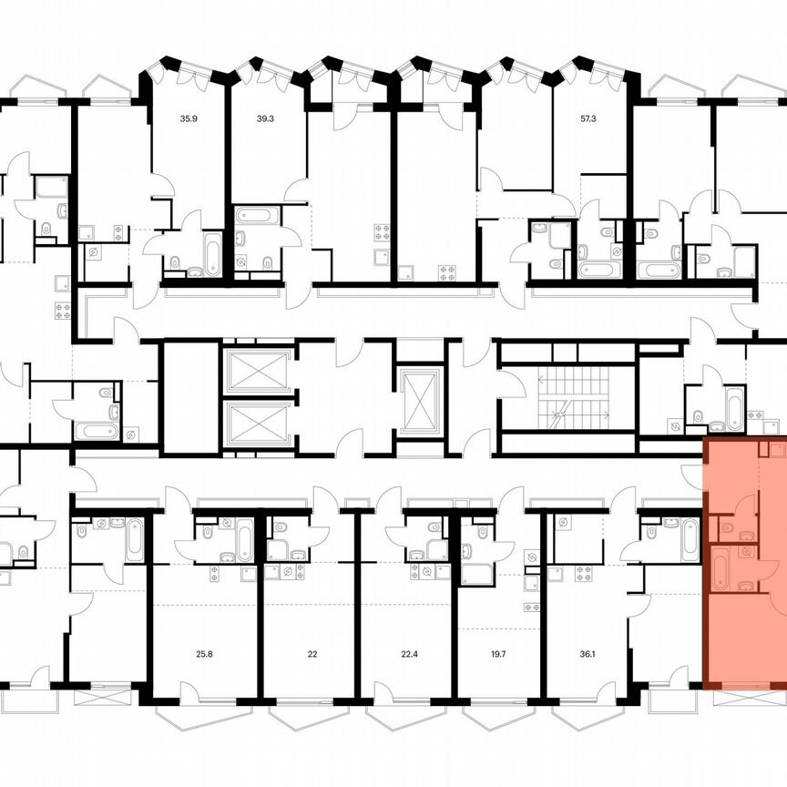 2-к. квартира, 52,9 м², 5/24 эт.