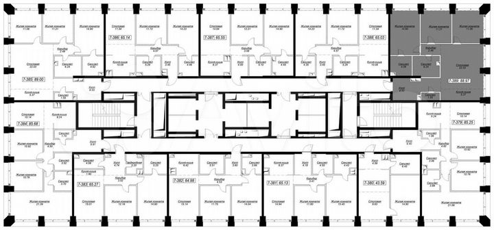 3-к. квартира, 88,7 м², 29/55 эт.