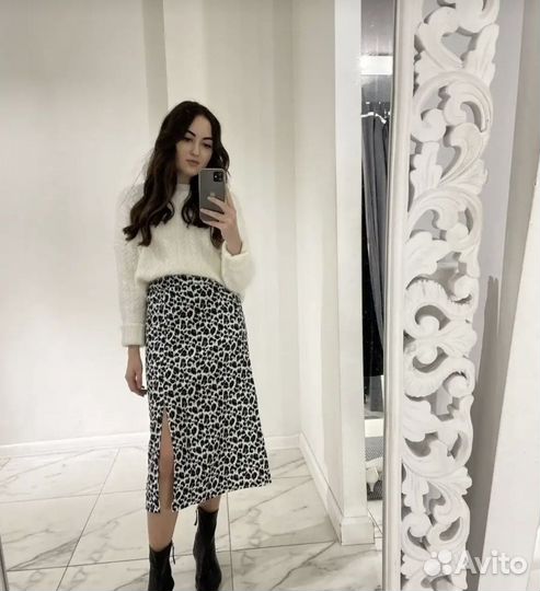 Юбка леопардовая