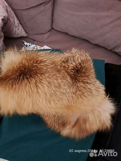 Воротник лисий, на кнопке, б/у