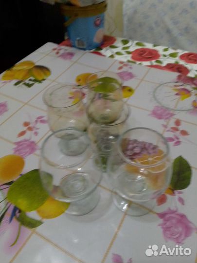 Фужеры цветное стекло ссср,бокалы