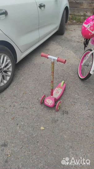 Самокат детский трехколесный бу