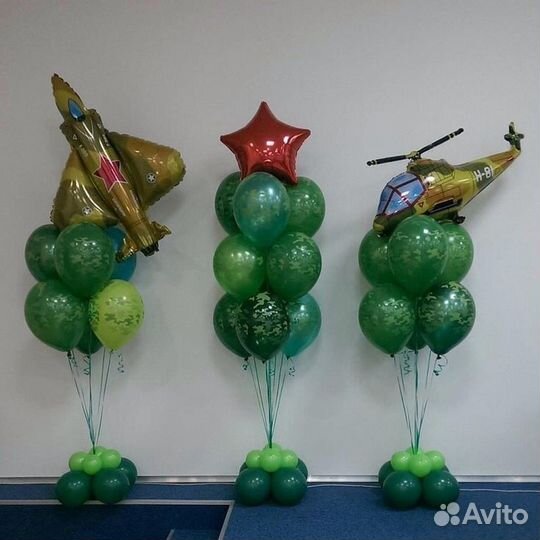 Воздушные шары 23 февраля