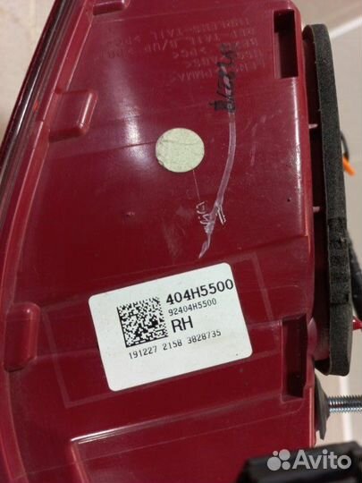 Фонарь задний внутренний правый Hyundai Solaris 2