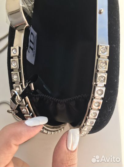 Бархатная сумка клатч