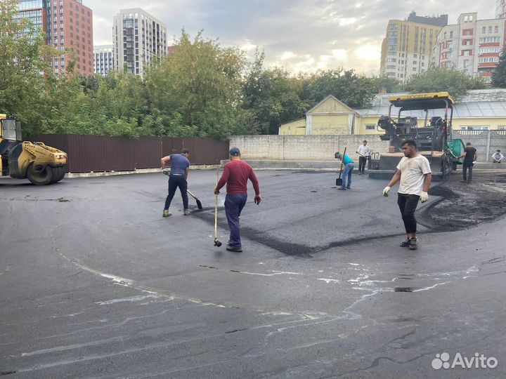 Благоустройство, асфальтирование, мощение плитки