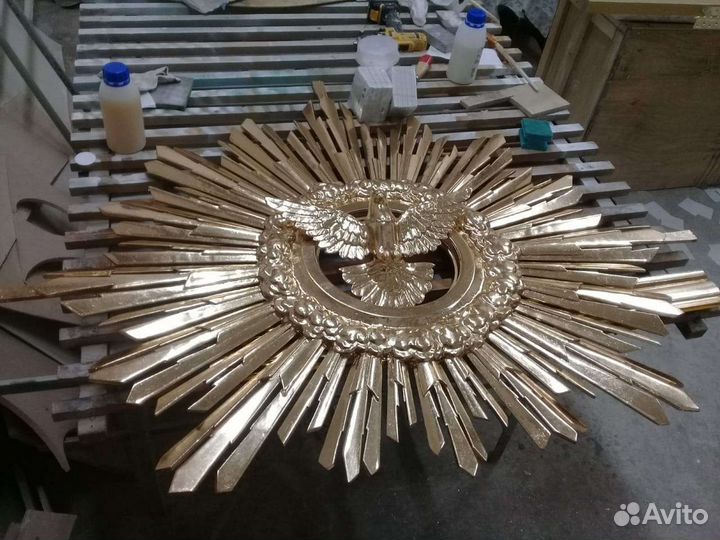 Золочение зеркальной паталью