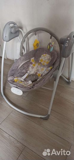 Детские электронные качели Babyton 2 в 1