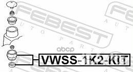 Опора амортизатора audi A3/VW golf IV/bora/octa