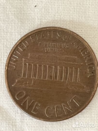 Монета один цент 1975 года