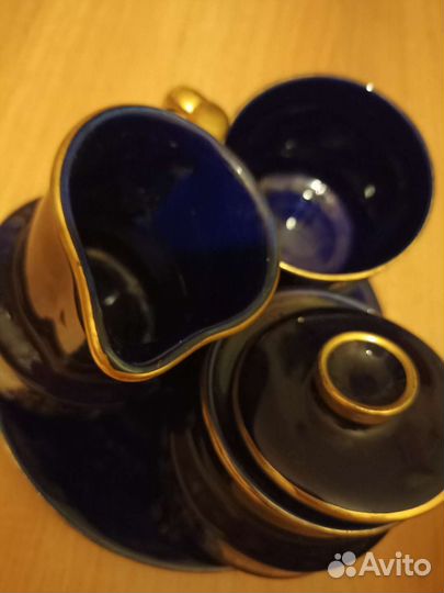 Набор посуды ретро cobalt кобальт Польша