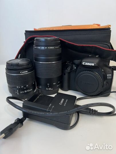 Canon 550d + доп объектив + сумка