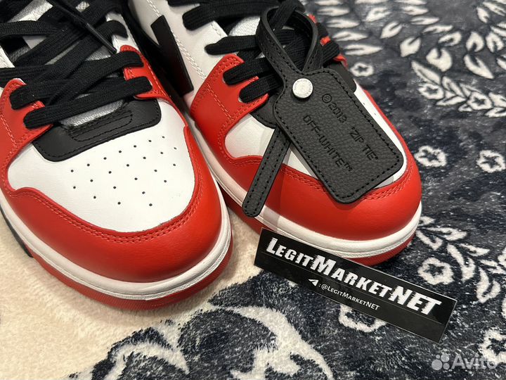 Off White Out of Office Red/Black Sneakers