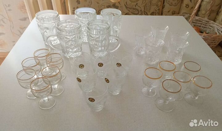 Стопки,рюмки,кружки хрусталь/стекло