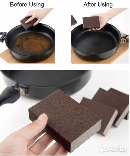 Меламиновая губка с наждачкой