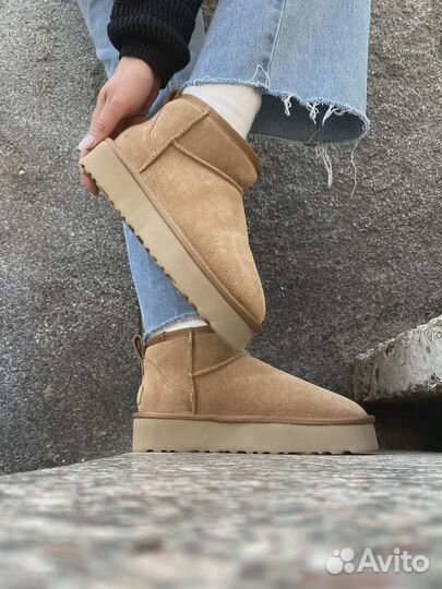 UGG Mini Platform Beige женские (Арт.4354)