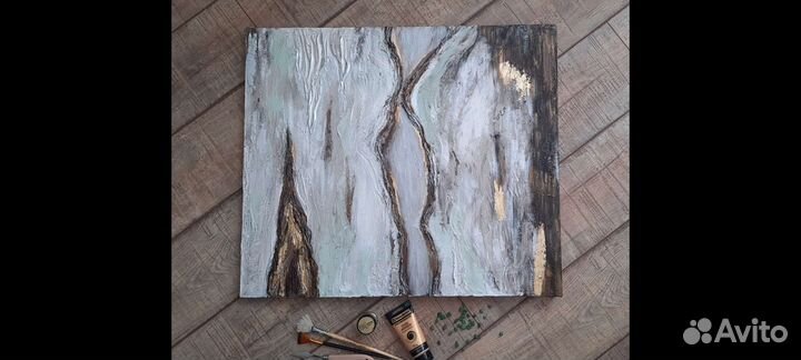 Картина 60х60см Горное ущелье