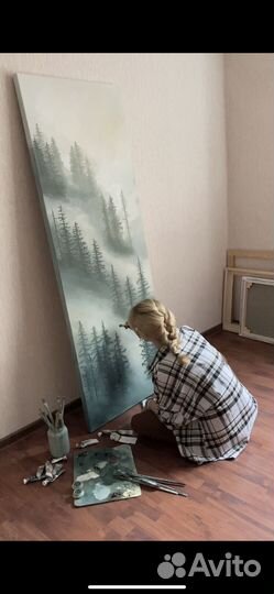 Картина маслом на заказ ручной работы в интерьер