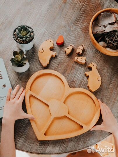 Менажница деревянная для детей