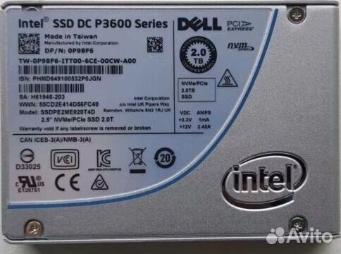SSD Intel P3600 2Тб U2