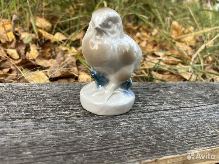 Цыпленок фарфор гжель