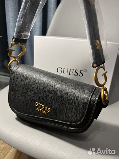 Сумка guess седло черное