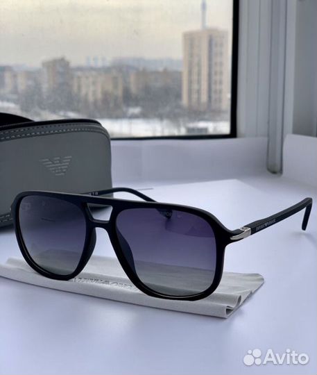 Очки emporio armani avitor авиаторы черные
