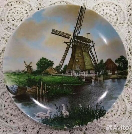 Тарелка Фарфор Мельница Голландия Royal Schwabap