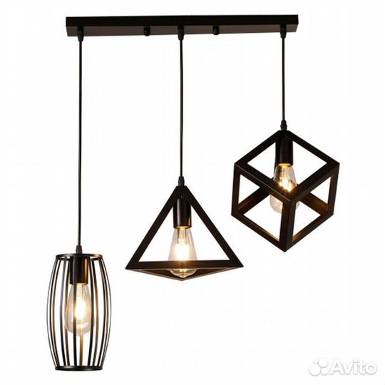 Светильник подвесной leek Kroma E27 3х60Вт металл