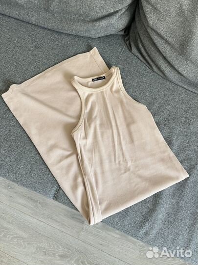 Платье zara трикотажное летнее