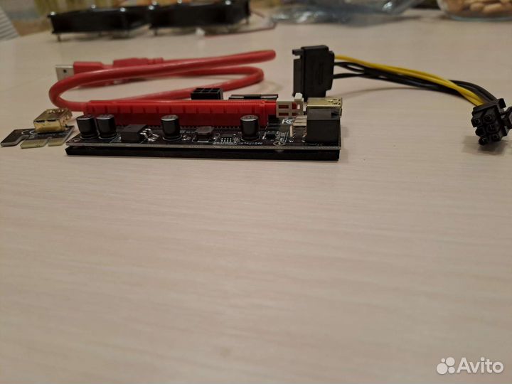 Райзер для видеокарты 009s molex 6 PIN SATA PCI-E