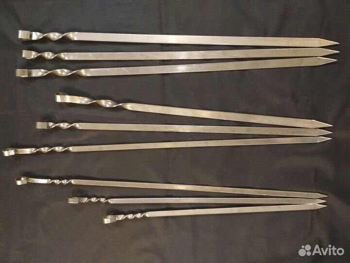 Шампура из нержавейки ручка дерево и кольцом