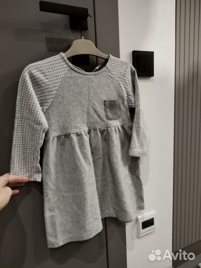 Платье Zara для девочки серое
