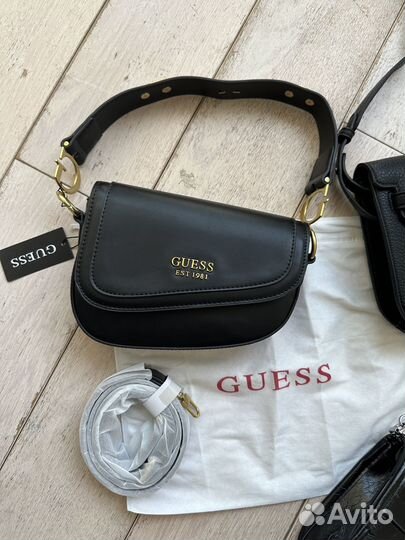 Сумка женская guess. Сумка маленькая чёрная