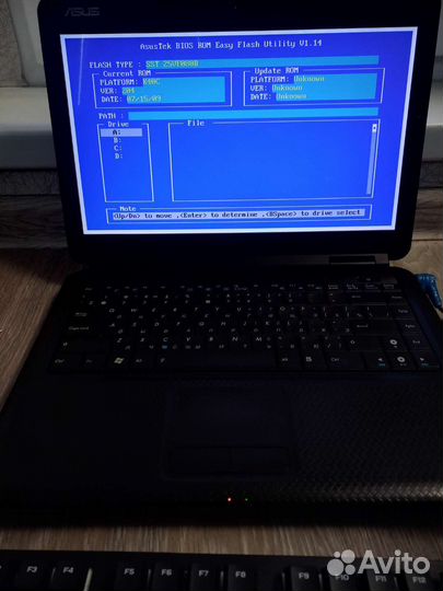 Ноутбук asus на запчасти