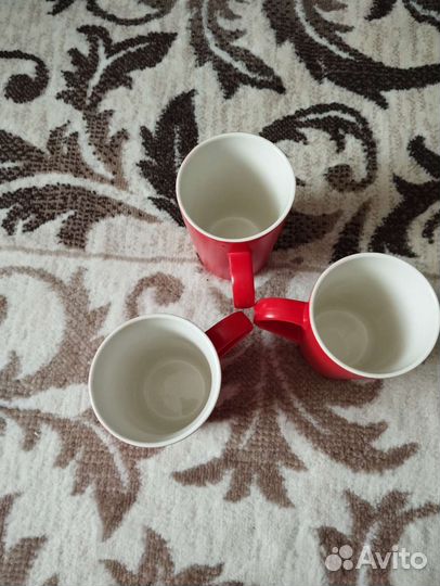 Кружки чайные красные