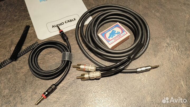 Аудио Кабель jack 3.5 2 rca hi-fi