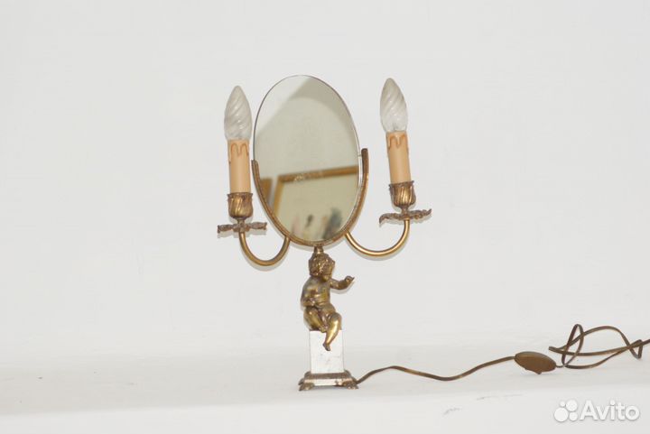 Винтажное зеркало Зеркало светильник Путти 19 в