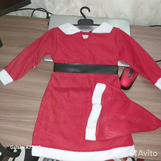Костюм новогодний для девочки платье и шапочка