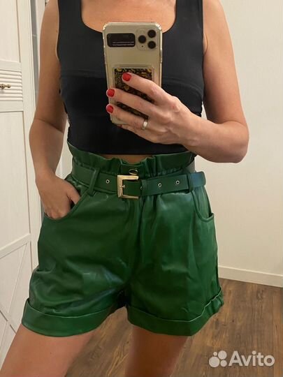 Шорты экокожа imperial