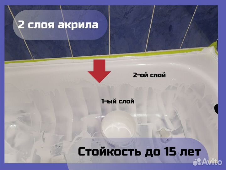 Реставрация ванн жидким акрилом Владимир