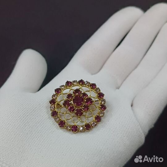 Советская Чешская Брошь Винтажная Яблонекс СССР