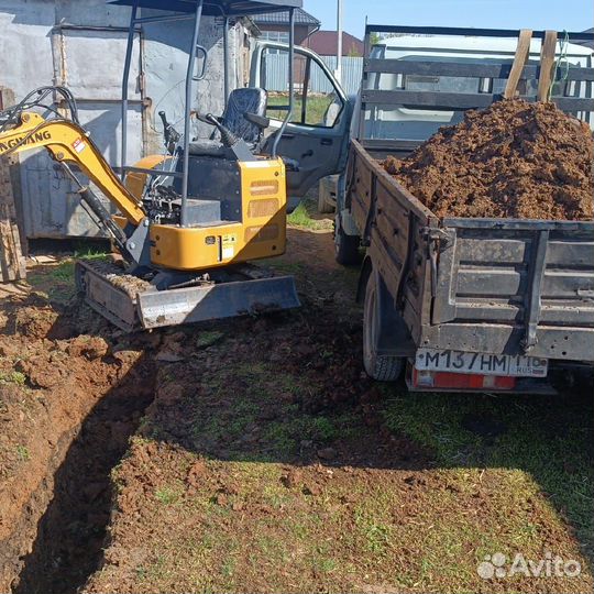 Услуги мини экскаватора копка земляные работы
