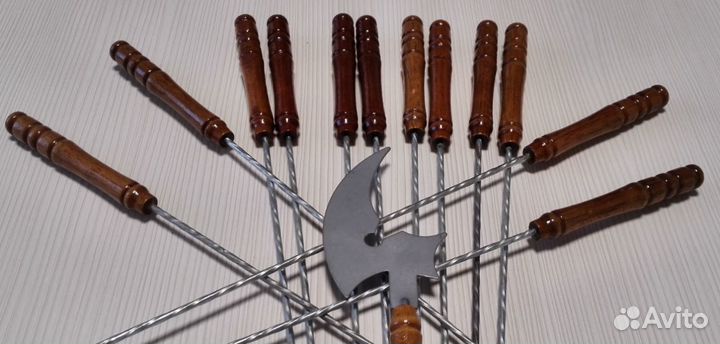 Шампур с Деревянной Ручкой Орех Нержавеющая сталь